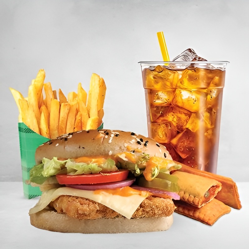 Paneer Veg Burger Meal