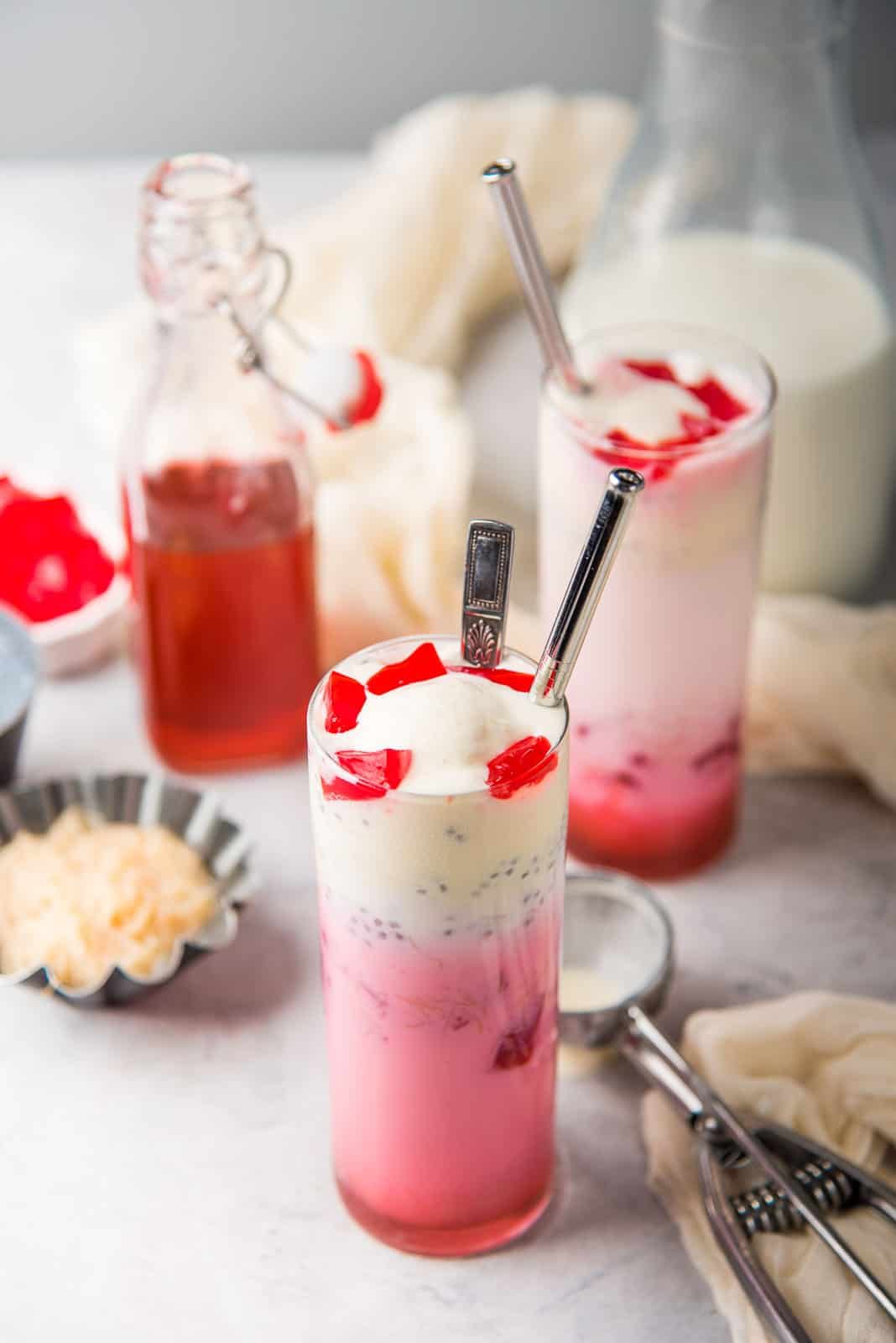 Rose Gulkand Kulfi Falooda