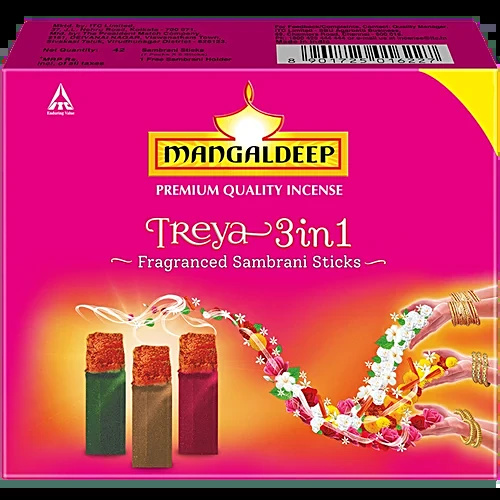 MANGALDEEP TREYA 3 IN 1 SAMBRANI  STICKS