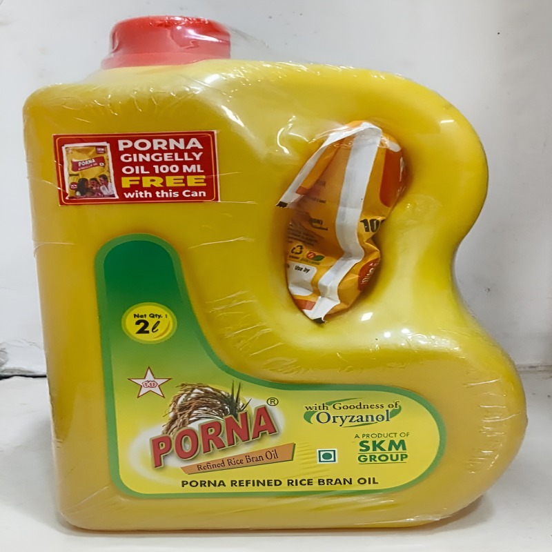 Porna refined rice bran oil 2l + gingelly oil 100ml