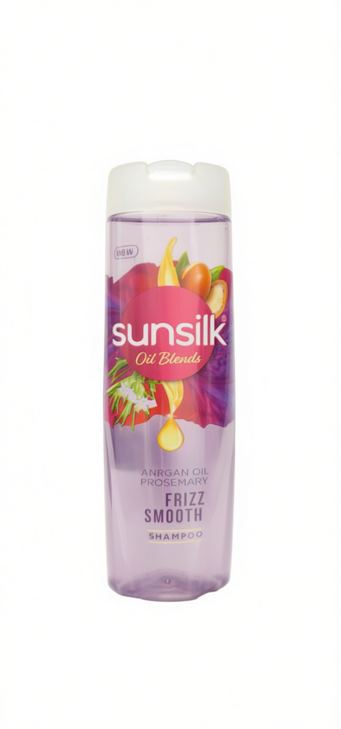 sunsilk (195ml  argan oil & rosemary frizz smooth oil  blends shampoo