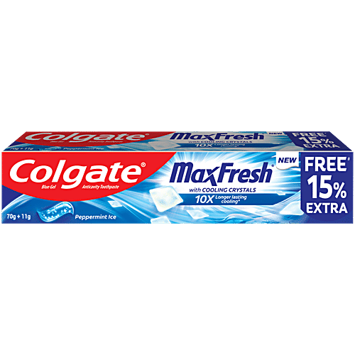 Colgate Max Fresh with Cooling Crystals, Peppermint Ice, 81gm