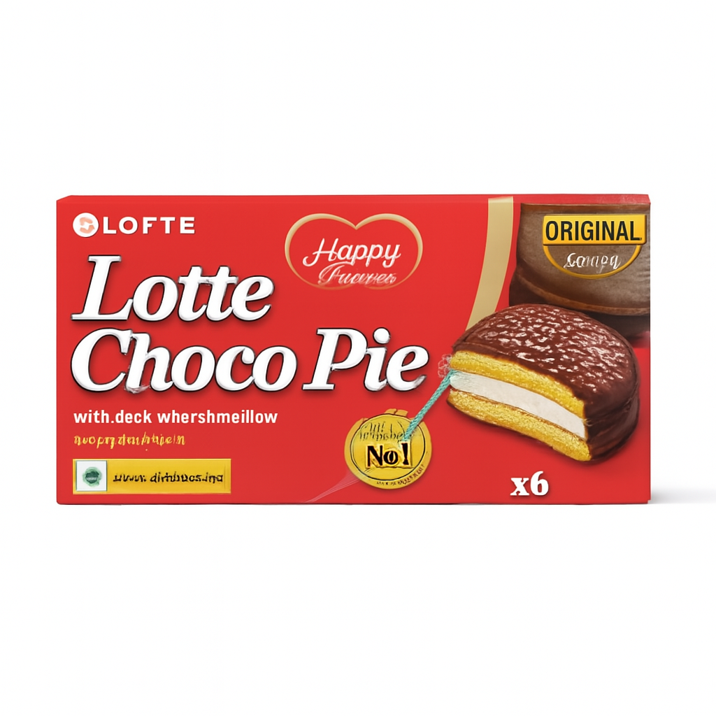 Lotte Choco Pie pack 168gm  (chocolate)