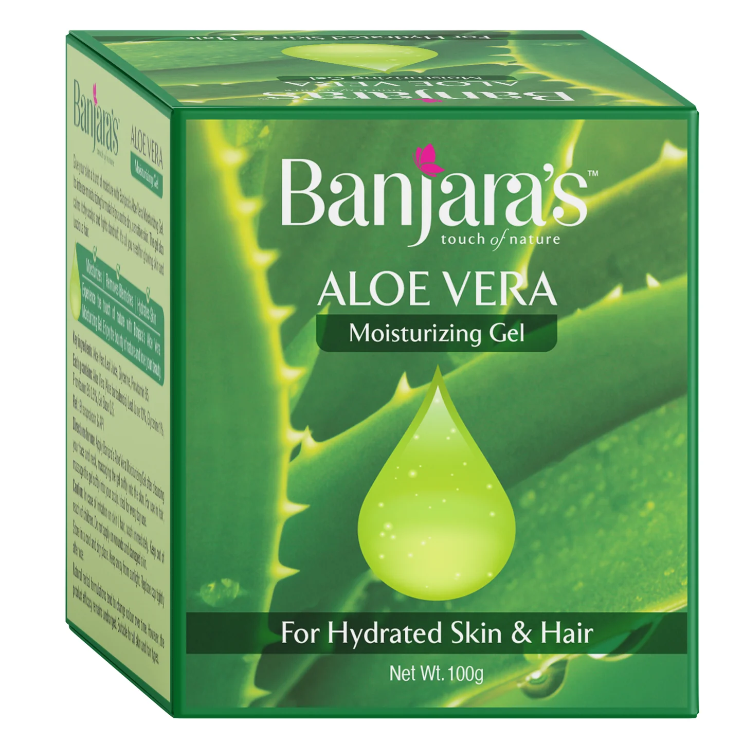 Banjaras aloe vera moitorizing gel (100 g)