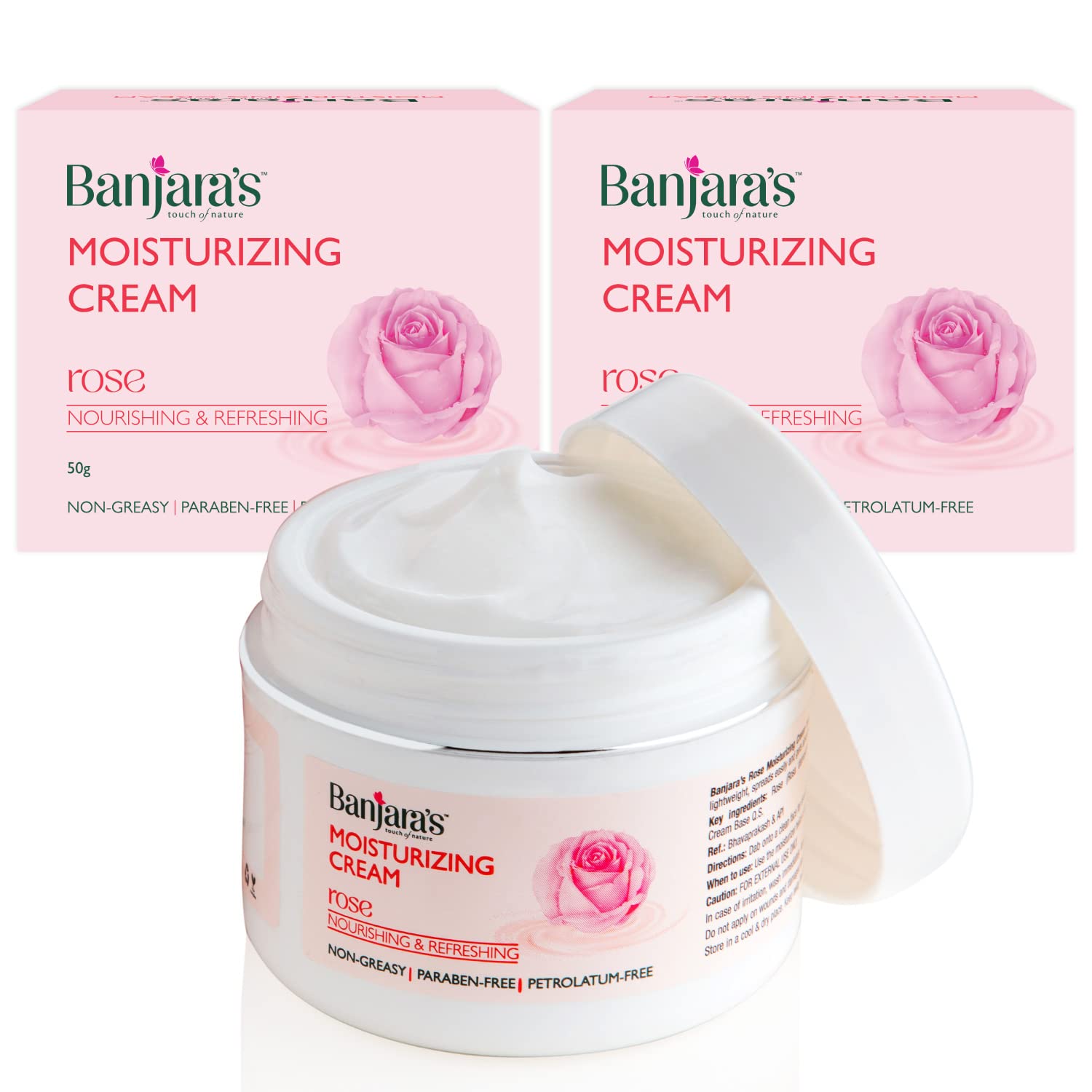 Banjaras moisturizing cream Rose (50 g)