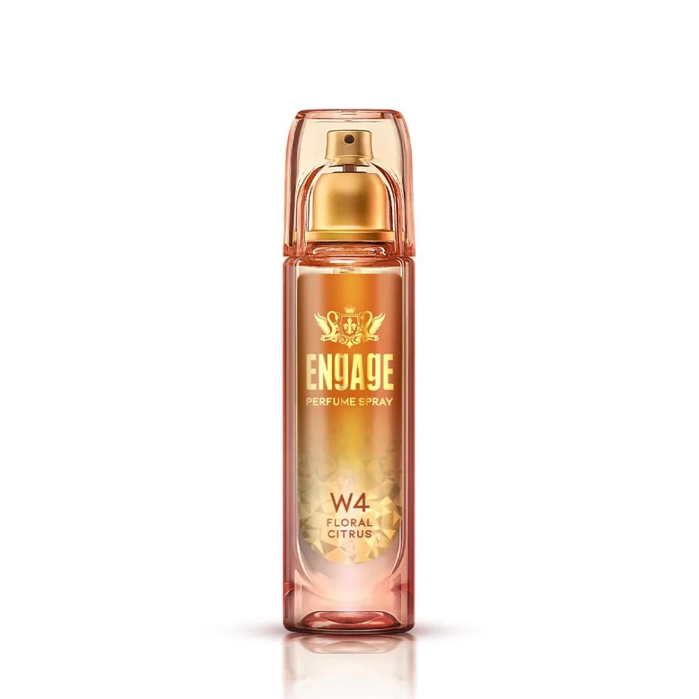 Engage W4 Perfume Spray For Women, Fruity & Floral, Skin Friendly, Long-Lasting (120ml