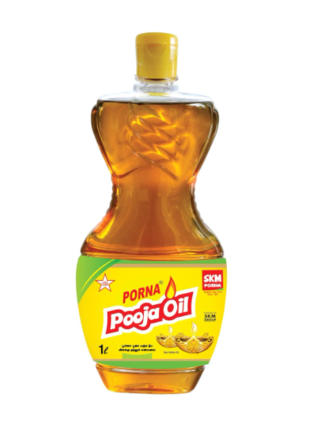 SKM PORNA/Poorna Pooja Deepam Oil –  Blended for Long-Lasting Flame &  Divine Fragrance | 500 ml Pet Bottle