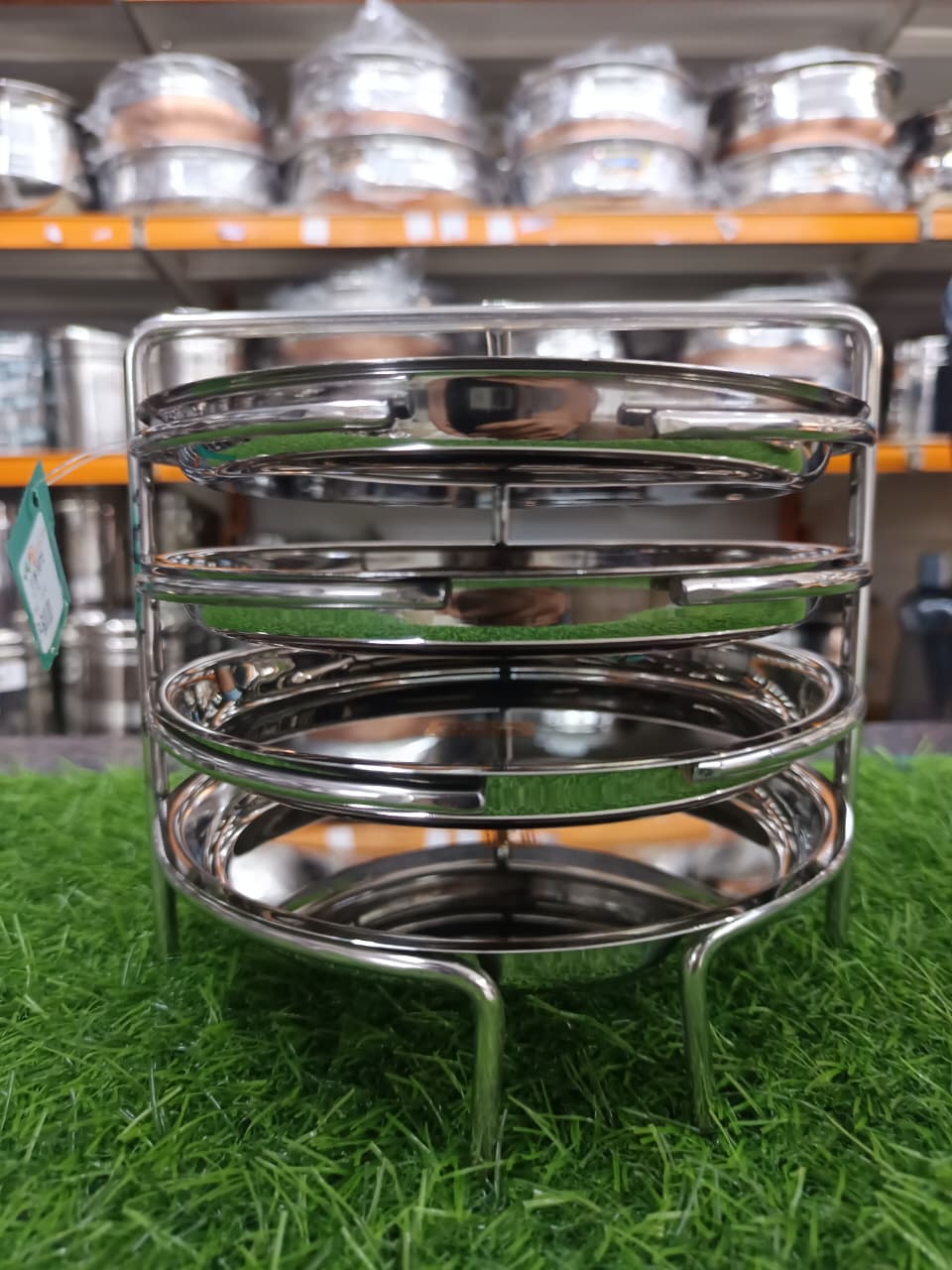 S.S. Thattu Idli Stand (4 Plates)