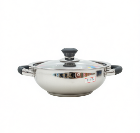 s.s kadai triply bottom 22 cm