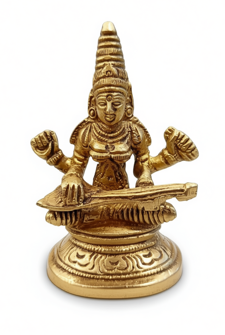 brass saraswathi silai  (size 1)