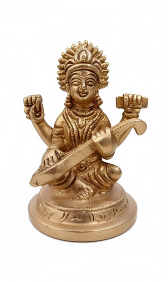 brass saraswathi silai  (size 2)