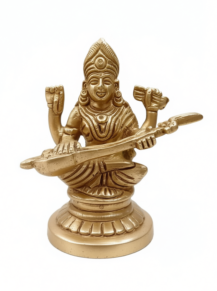 brass saraswathi silai  (size 3)