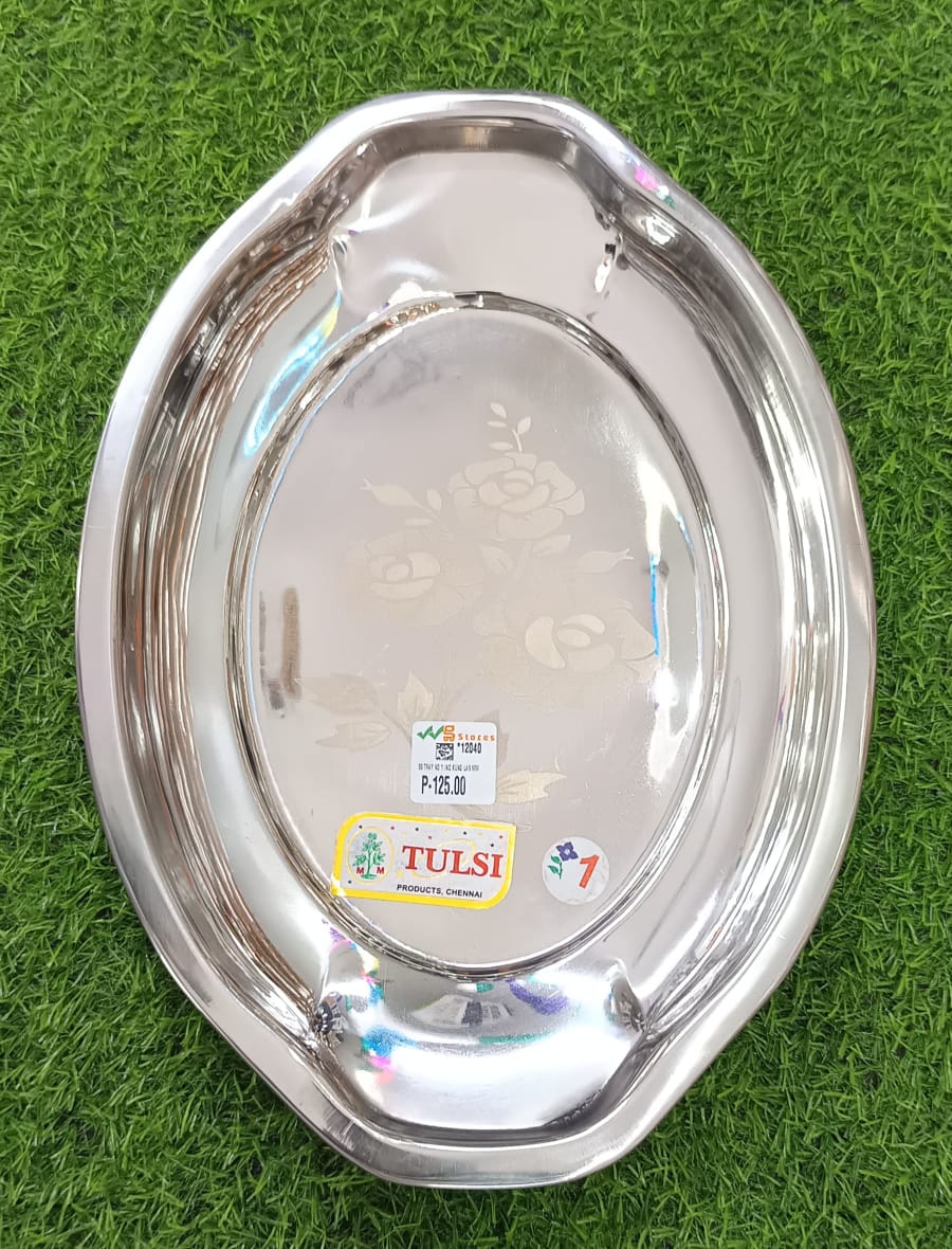S.S oval Tray