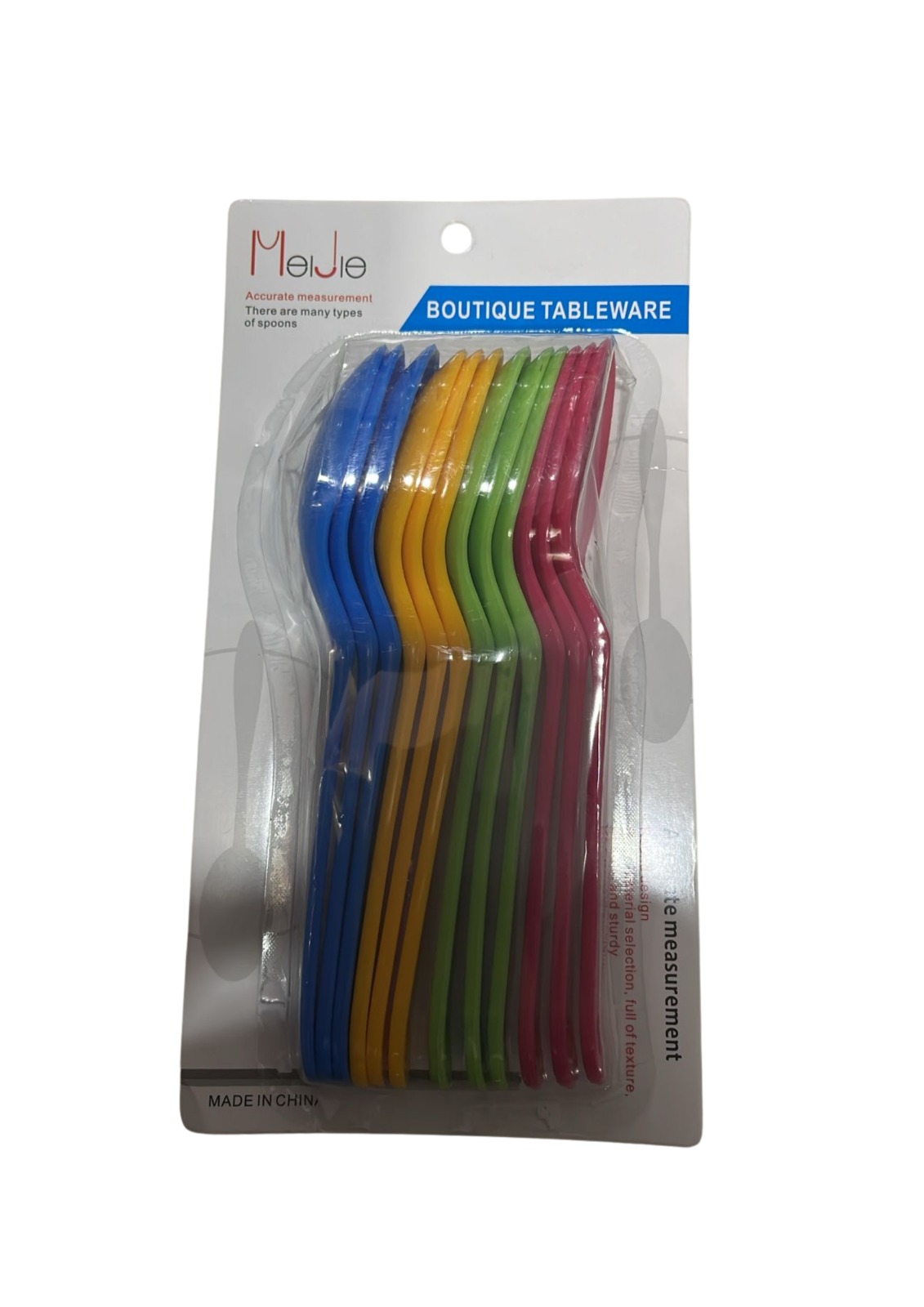 Set of Meijie plastic spoons