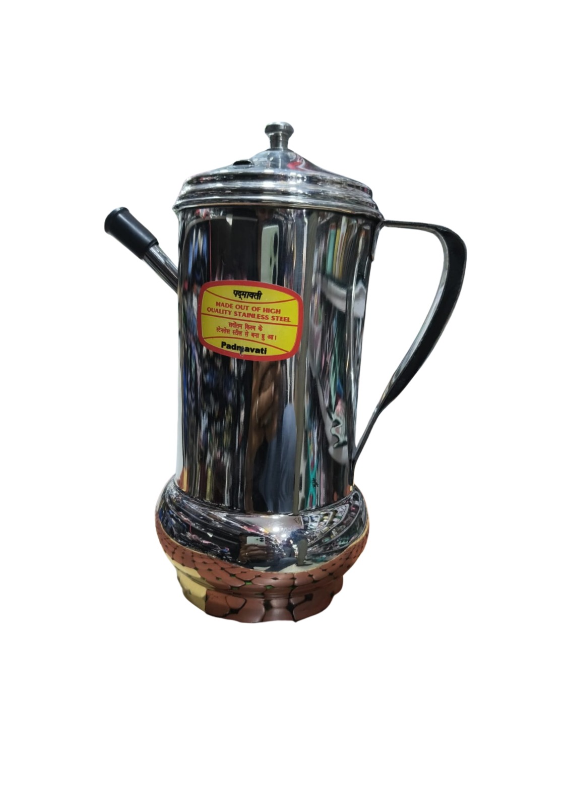 Stainless steel oil dispenser pot